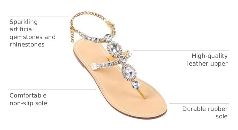 Image of ZhuLinFeng Women'S Rhinestone Gladiator Sandals Flat Wedding Sandals Gem Pearl Sparkling Bridal Bridesmaid Sandals Blue Bohemian Sandals