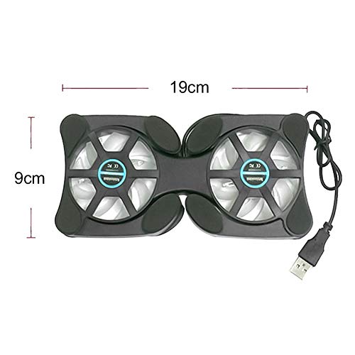 newshijieCOb-Folding-Laptop-Cooling-pad-14inch-Cooling-pad-for-Laptop-Gaming-Portable-USB-2-Fan-Laptop-Notebook-Radiator-Heatsink-Cooling-Pad-Black