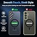 Hensinple Magnetic Case for Galaxy A14 5G Phone Case with Glass Screen Protector,[Compatible with MagSafe], Shockproof Matte Back Cover for Samsung Galaxy A14 5G Case- Black