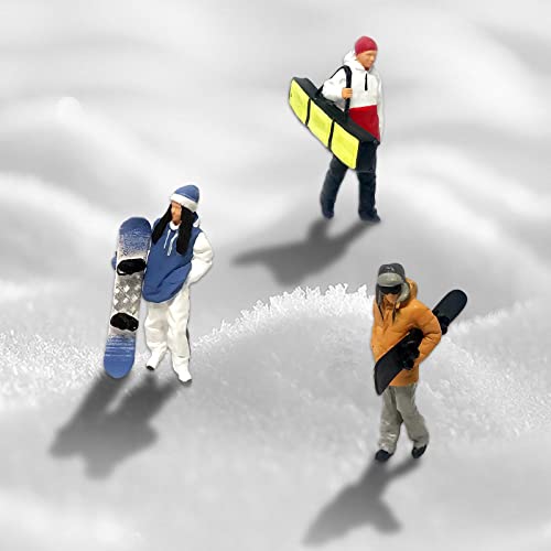 Figurines de ski miniatures 1:64 de haute précision pour diorama B
