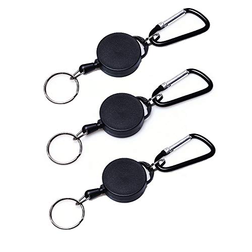 Tang Yuan - Llavero retráctil de 3 piezas con cordón de 65 cm