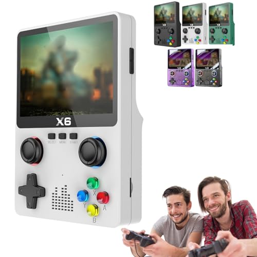 Retroblast Console,Retroblast 20000 Console,Retroblast Console X6 Game Console,Retroblast Gaming Console,3.5in Hd Handheld Game Console,Handheld Retro Game Console,Retro Gaming Console (White)