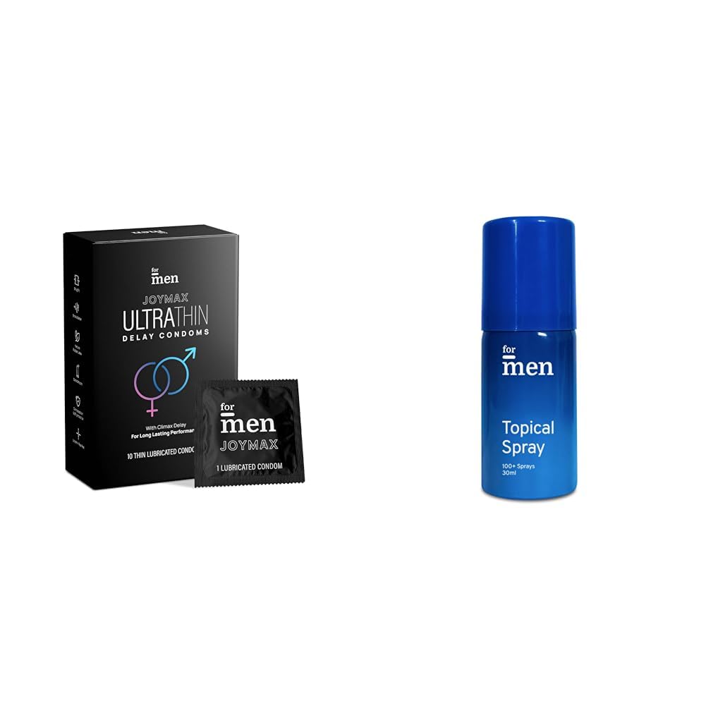 ForMen JOYMAX Ultra Thin Delay Condoms for men - 10 Count | Super Thin with Lubricant | Electronic | ForMen Topical Non-Transferable Spray for Men (Pack of 1)-image-11