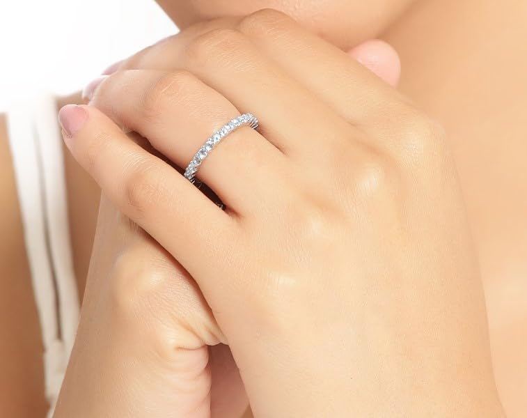 Pierre de naissance bague topaze bleue en argent : le cadeau idéal - 5
