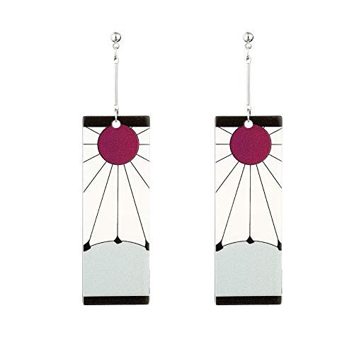 Boucles d'oreilles en acrylique avec pendentif Demon Slayer - Pour Halloween - 7,4 x 2 cm Cover