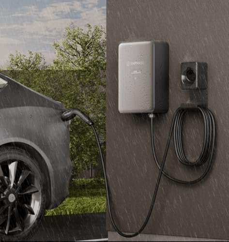 Image of Enphase IQ EV Charger 2 Wired Three Phase / Single Phase Type 2 230V up to 22kW Wi-Fi BLE Ethernet, Electric Car Level 2 Charger