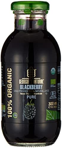 Georgia's Natural Organic Blackberry Cold-Pressed Juice | 100% Natural & Rich in Antioxidants for Immunity, Hydration & Daily Wellness & No Added Sugar | 300ml