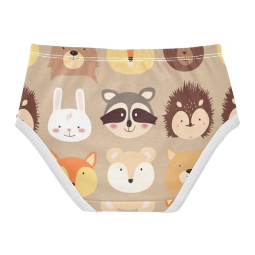 Cute Woodland Animal Brown Girls Underwear Toddler 2t Cotton Panties for Girl Flower Briefs Underpants2