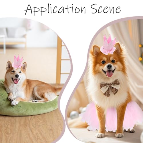 Disfraz Princesa para Perro Pequeño 3 Piezas Rosa miniatura 4