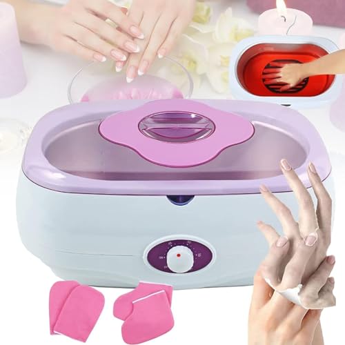 MTTXY Máquina de Cera de Parafina para Manos y Pies, Calentador de Cera de Parafina de Alta Capacidad de 4 litros, Baño de Parafina Ajustable de 0-60 °C para Hidratar y Renovar La Piel