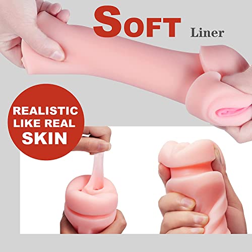 2-in-1 Manuelle Masturbation Cup taschenmuschi Manuelle Cup-Masturbatoren,3D Vagina und Ass Muschi Masturbation,Erotik SexSpielzeug für Männer,Sextoysets für ihn – Bild 5