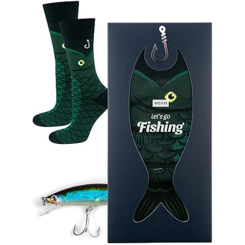 Soxo Funny Fish Motif Sneakers Socks Cover