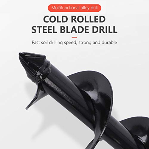 Auger Drill Bit, Steel Gardening Earth Auger Hole Digger for Planting Bedding Bulb Seedlings Plant Auger (1.6”x18”) - Thumbnail 4