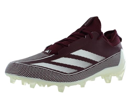 Image of adidas Adizero Electric.1 Mens Shoes Size 8, Color: Team Maroon /Footwear White /Team Maroon-Red