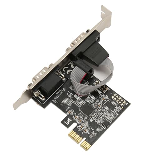 Carte d'extension PCIe RS-232 lyrlody double port DB9 pour puce AX99100 stable