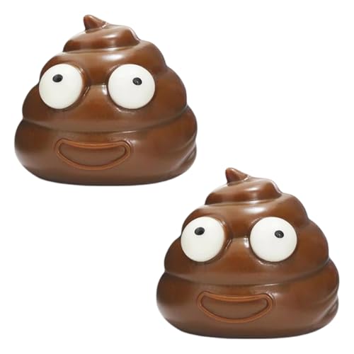 Balles Anti-Stress de Fake Caca, 2 Pièces, Squishies Soft Squeeze Jouet, Jouets Anti-Stress, Jouets de Détente et Cadeaux, Jouet Sensoriel à Presser...