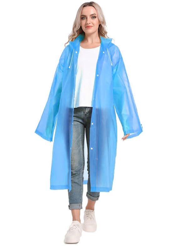Image of CHACKO EVA Waterproof Rain Coat Hooded Outdoor Water Resistant Suit Portable Men and Women