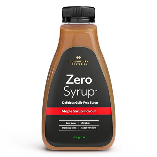 Protein Works - Zero Syrups 425ml | Maple Syrup |Guilt Free Dessert Topping Sauce | Fat Free & Sugar Free | Vegan & Keto Friendly