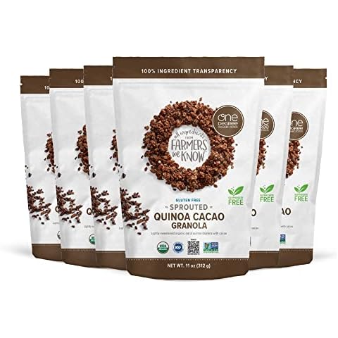 One Degree Organic Foods Sprouted Oat Quinoa Cacao Gluten Free Granola Cover