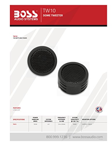 Boss Audio Systems Tw10 150 Watt Per Pair, 1 Inch Car Tweeters Sold In Pairs #TOP4