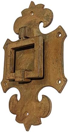 Adonai Hardware Mnason Antique Iron Door Knocker (Rust Living Finish)