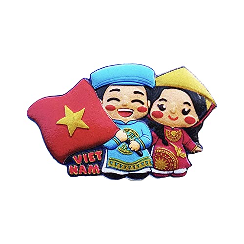 Vietnam-Kühlschrankmagnet, 3D-Flagge, für Paare, Souvenir, Geschenk, handgefertigt, Heim- & Küchendekoration, Vietnam-Kühlschrank-Magnet-Kollektion