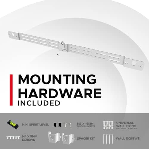 Sound bass Arc Wall Mount Bracket, White, Compatible with Sonos Arc, Adjustable Depth, Full Hardware Kit Included, Designed in The UK
