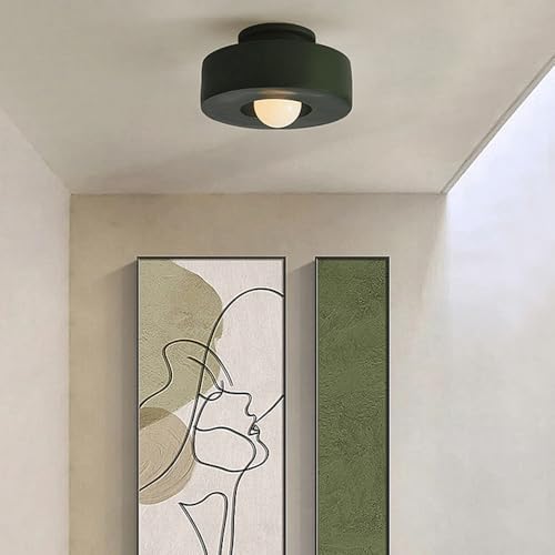 FPLNMRD Nordic Simple Ceiling Lamp, Cream, Entrance, Corridor, Study, Dining Room Japanese Ceiling Lamp, E27 Resin Ceiling Lamp, Color Ceiling Lamp by FPLNMRD - Image 2