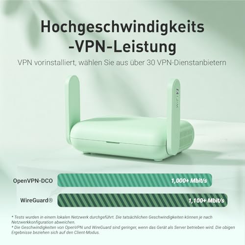 GL.iNet GL-MT3600BE (Beryl 7) Portabler Reise Router, Pocket Wi-Fi 7 2.5G VPN Router für Auto, Reise, Business