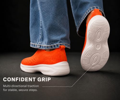Image of Kraasa Trial Running Shoes with Lightweight Memory Insole | Breathable, Anti-Skid Knit Sneaker, Walking & Gym Shoes