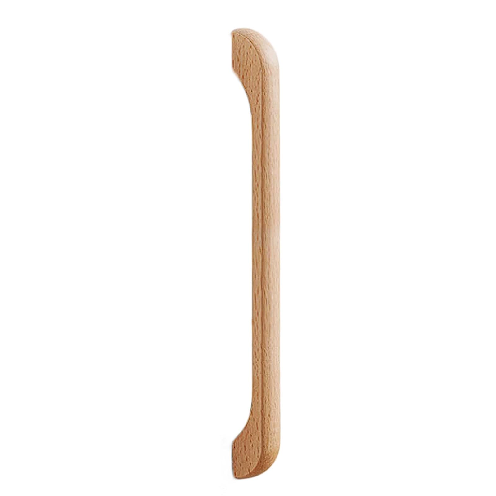 Chenhoju Wood Solid Extended Cabinet Pulls Beech And Walnut, Multiple Lengths For Wardrobes, Drawers, And Cabinets Cabinet Pulls(,230Mm)