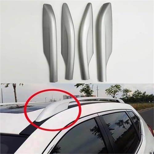 Tapa de extremo de barra de techo plateada para portaequipajes Rogue T32 3