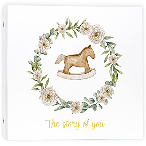 Baby Keepsake Memory Book Set Includes Keepsake Box,Keepsake Book,3 Keepsake Bags And 2 Sheets Of Photo Stickers, - Gender Neutral Baby Journal Scrapbook Photo Album To Record Baby's Milestones From Pre-Birth To Age 5- Newborn Essentials For Baby Shower Or New Parents Gift #TOP1