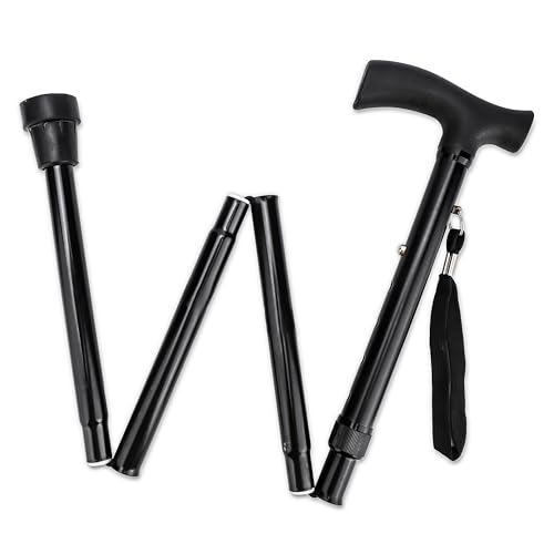 Black Edition Premium Foldable Walking Stick | Adjustible Height ...