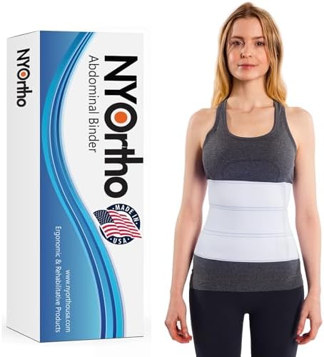 NYOrtho Abdominal Binder Lower Waist Support Belt - Compression Wrap for Men and Women MADE IN USA
