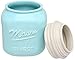 Sparrow Decor Mason Jar Kitchen Canister Set - Set of 3 Kitchen Canisters - Large, Round Ceramic Sets for Vintage, Rustic, or Farmhouse Look - Storage for Flour, Sugar, Tea, Coffee and More (Blue)