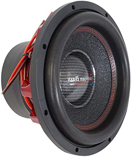 image for American Bass HAWK1244 Competition 12 Woofer 3000 Watt 4 Ohm Dvc, Red,
