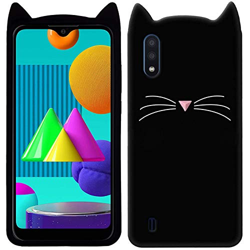 Nainika Cat Back Cover for Samsung Galaxy M01 Core { 3D Cat Soft