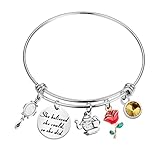 FAADBUK Movie Inspired Bracelet She Believed She Could So She Did Belle Princess Jewelry Inspiration