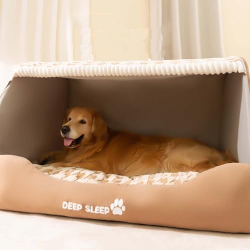 Labrador Beruhigende Höhle, orthopädisches Kissen, Größe XXL, extra großes Hundebett, Haustierhaus mit Dach, waschbares Jumbo-Zelt für kleine, mittelgroße und große Hunde