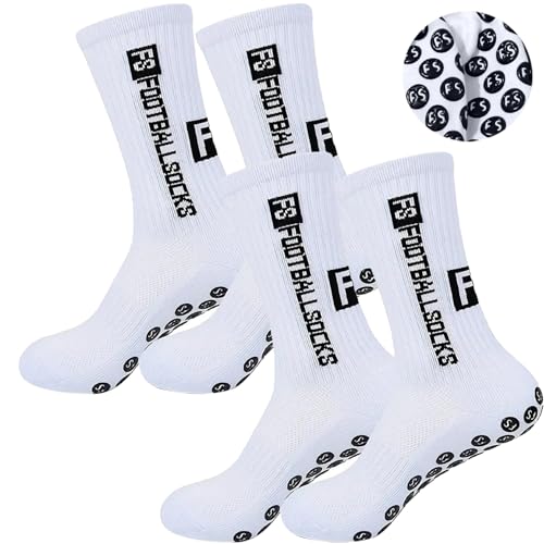 Image of Anti-Slip Sports Socks with Rubber Grip - High-Tech Breathable Cricket, Football, Yoga Socks for Men & Women | Athletic Socks for Gym, Running