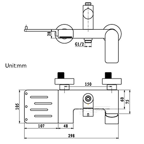 Ensemble combiné de douche multifonction et mitigeur bain inverseur