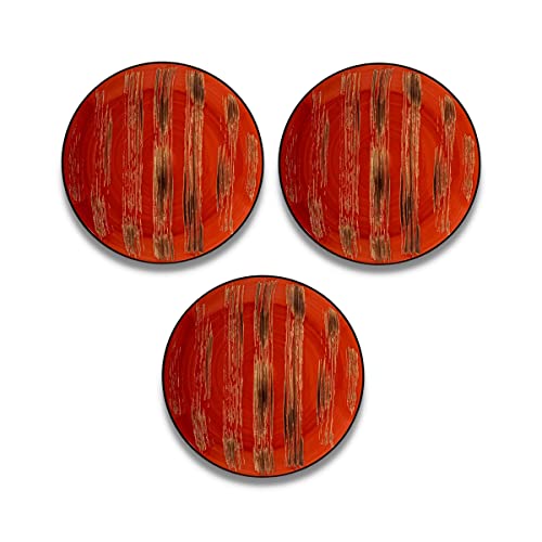 Wilmax - Assiette plate COLORBOOM - Design moderne - Set d'assiettes - porcelaine - Couleur rouge - Protégé contre le ternissement - Pour différents plats -...