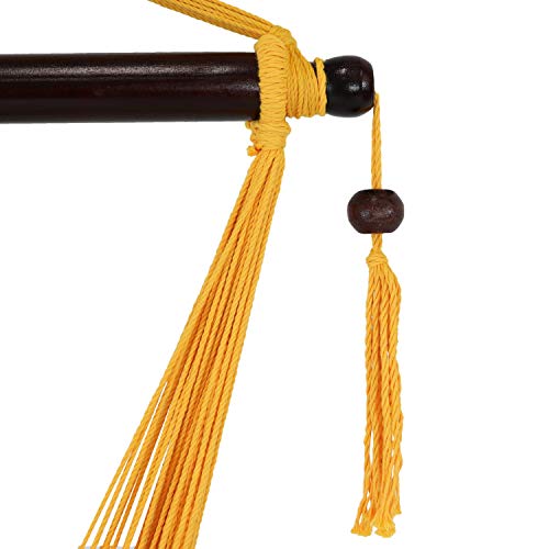Sunnydaze Hanging Caribbean Xl Hammock Chair - Modern Boho-Style Soft-Spun Polyester Rope Hammock Chair Swing - Gold - Ideal For Yard, Balcony, Garden And Other Outdoor Living Spaces #TOP20