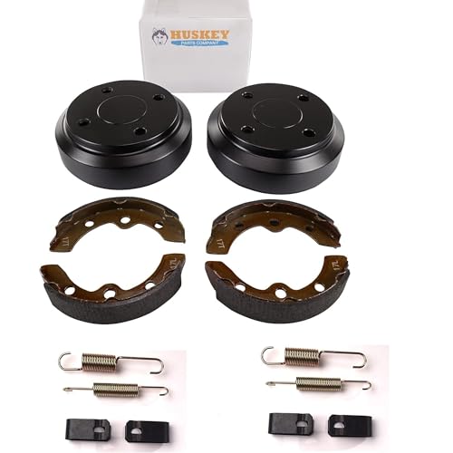 Huskey Parts Company Club Car Brake Repair Kit Including Brake Drums Brake Shoes & Spring Kit for DS G&E 95+ & Precedent 04+ Golf Cart