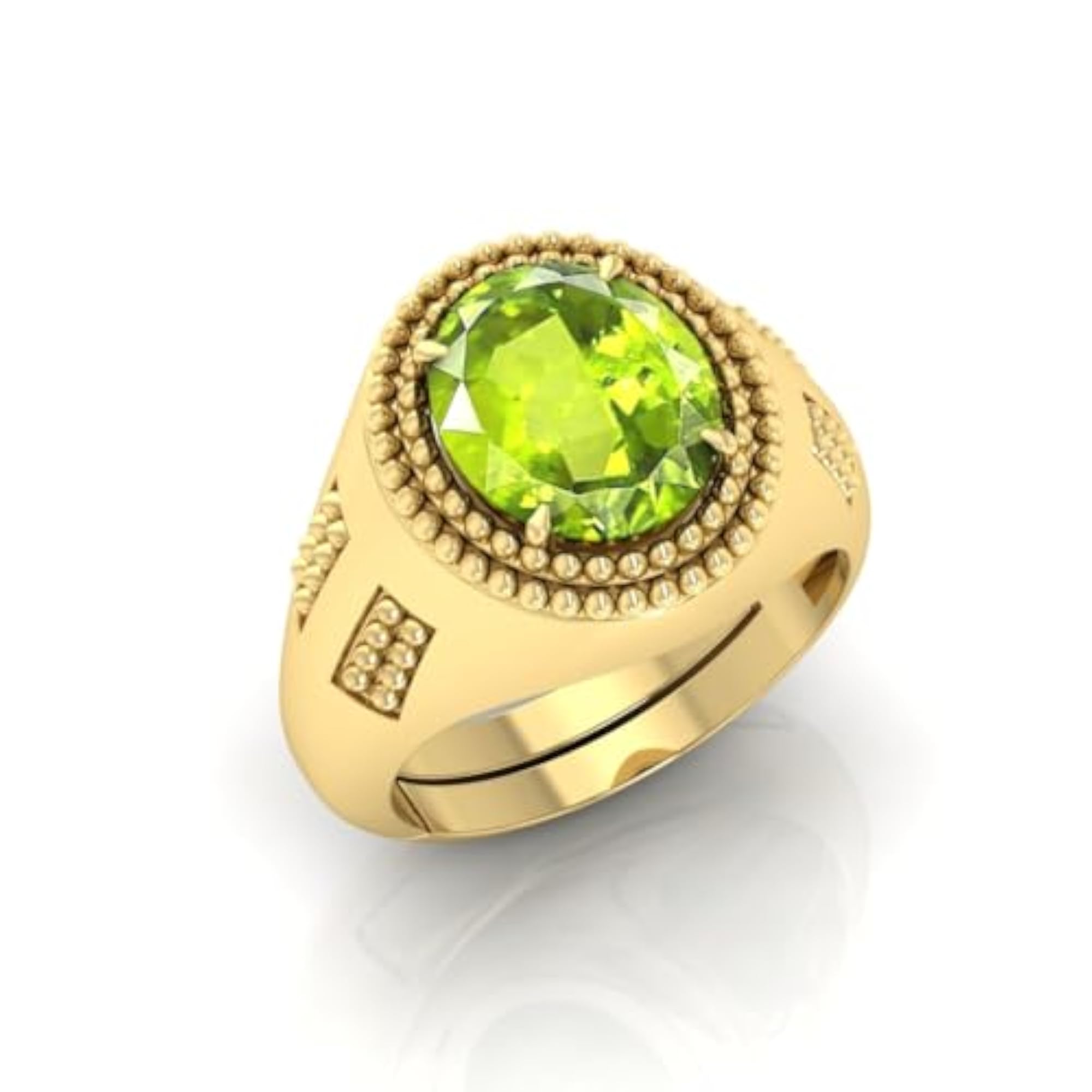 7.25 Ratti Peridot Adjustable Ring, Lab Certified
