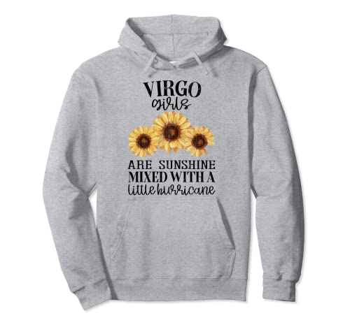 Sunflower Sunshine Virgo Divertido Signo Del Zodíaco Niñas Gráfico Sudadera con Capucha