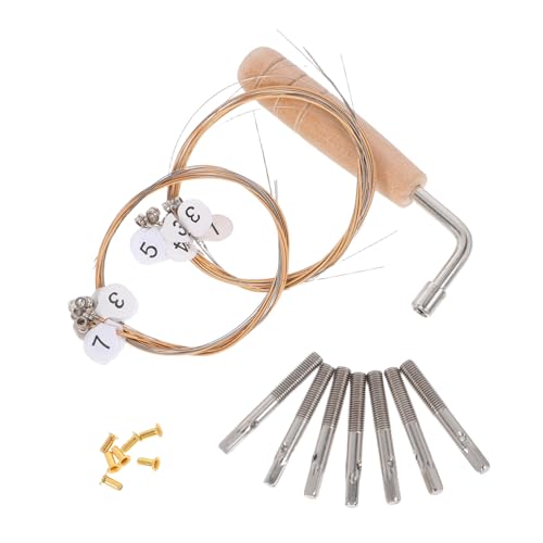 DECOMELODY 莱雅琴アクセサリー 精密設計の弦替えキット 専用調整レンチ付きで簡単チューニング 耐久性リベットと弦柱で安定演奏 多機種対応