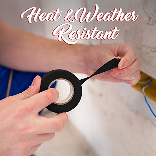 Ohlectric Vinyl Electrical Tape - 8.5 Mil Commercial Grade Black Electric Tape - Heavy Duty, Flame Retardant- Highly Adhesive And Weather Resistant- 2 Inches X66Ft Heat Electric Tape - Ol-38752 #TOP4