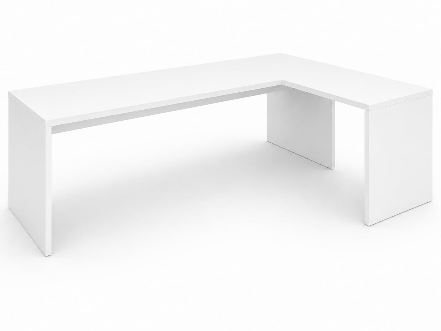Escritorio Esquinero en L para Oficina y Teletrabajo, Mesa de Ordenador Moderna con ala Derecha, Mesa Ideal para Trabajo, Redacción y Juegos (180x80, White)